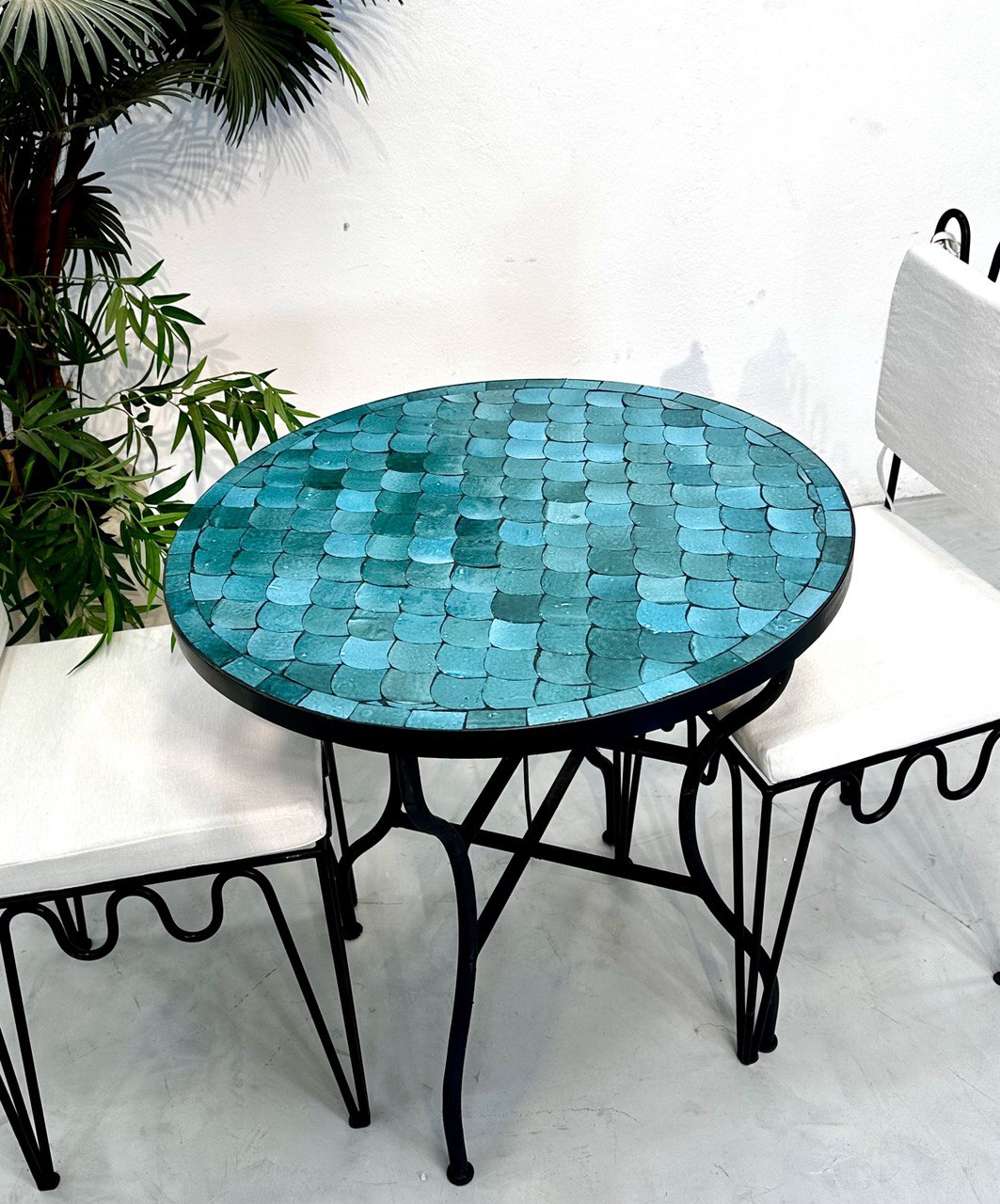 Moroccan Mystique Handcrafted Tile Table - 60 cm (23.6 inches)